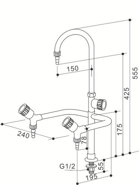 Factory Price Ceramic Lab Worktop -  Lab faucet – Sateri detail pictures